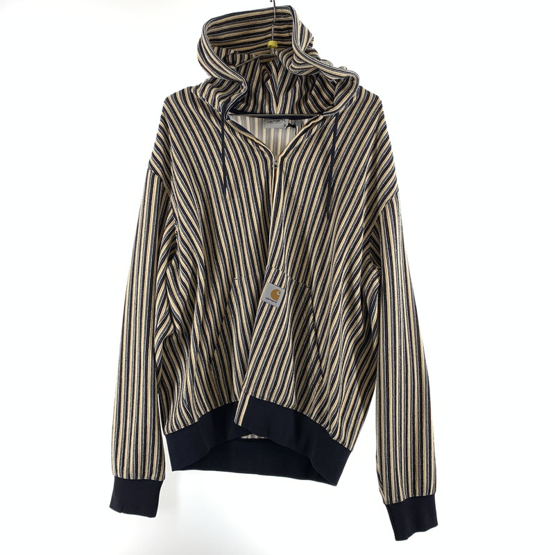 【中古美品】【メンズ】  Carhartt 鉄道車両ハート型 HOODED TEXTURE JACKET ジップアップ パーカー 145-260430-ts-08-otoh 大きさ：L 未来永劫Net店