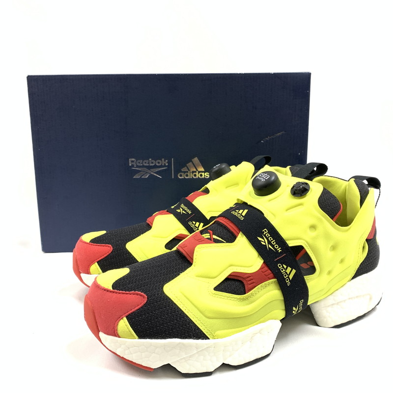 【中古美品】【メンズ】  ADIDAS×REEBOK アディダス リーボック FW5305 INSTAPUMP FURY BOOST OG YELLOW RED スニーカー 靴 164-260501-ts-09-otoh カラー：ブラック / ハイパーグリーン / リーボックレッド 万代Net店