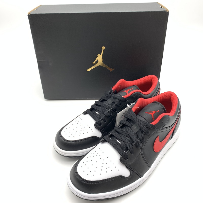 【中古美品】【メンズ】  NIKE ナイキ 553558-063 AIR JORDAN 1 LOW\"WHITE TOE\"" スニーカー 靴 160-260601-st-05-otoh 色つや：ホワイトトゥ/ファイヤーレッド 生生世世Net店"
