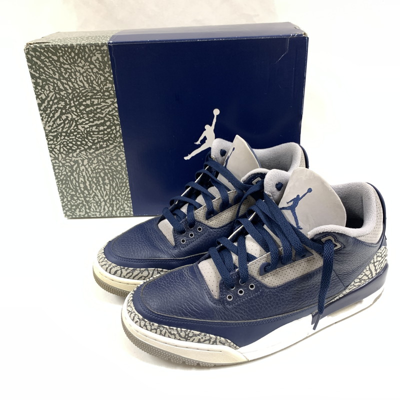 【中古品】【メンズ】  NIKE ナイキ CT8532-401 AIR JORDAN 3 RETRO ”MIDNIGHT NAVY\" スニーカー 靴 160-260601-st-03-otoh 色合い：ミッドナイトネイビー/セメント質薄墨色/白いこと 未来永劫Net店"