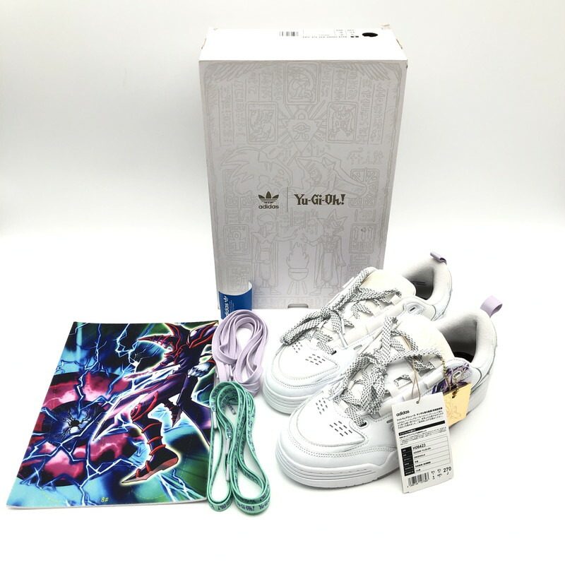 【中古美品】【メンズ】  adidas 遊び戯れる王 × アディダス 二人三脚 寄せあわせ ADI2000 黒いこと 手妻使い AS H06423 スニーカー 161-260604-sm-02-otoh 色合い：白いこと 生生世世Net店
