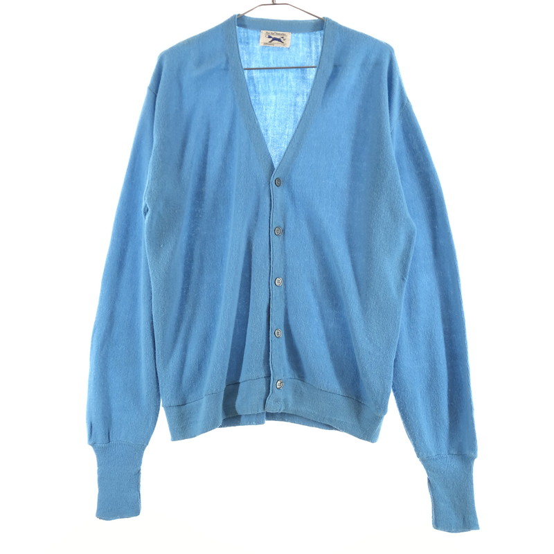 【中古品】【メンズ】  JC PENNY ジェイシーペニー アクリルニットカーディガン サキソフォン青碧 146-260605-sm-03-otoh 大きさ：L 色つや：サキソフォン青碧 生生世世Net店