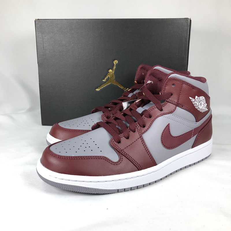 【中古美品】【メンズ】  NIKE AIR JORDAN 1 MID TEAM RED  DQ8426-615 エアジョーダン 1ミッド スニーカー 靴 160-260610-sm-04-otoh 色合い：チェリーウッドレッド 未来永劫Net店
