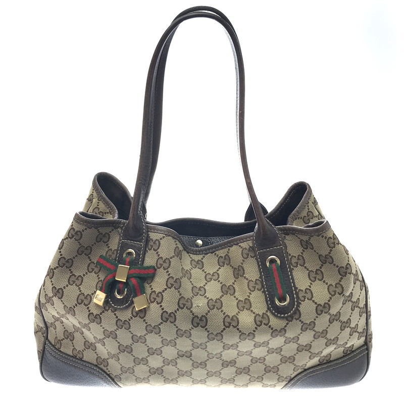 楽天市場】GUCCI グッチ GGキャンバス プリンシーライン リボン トート