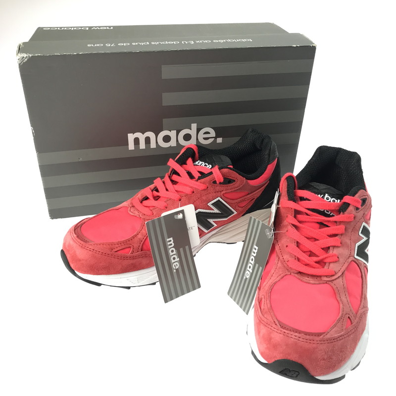 【中古品】【メンズ】 NEW BALANCE ニューバランス M990PL3 アメリカ製 スニーカー 靴 162-250404-yk-13-tag サイズ：26.5cm/US8.5 カラー：RED/BLACK 万代Net店