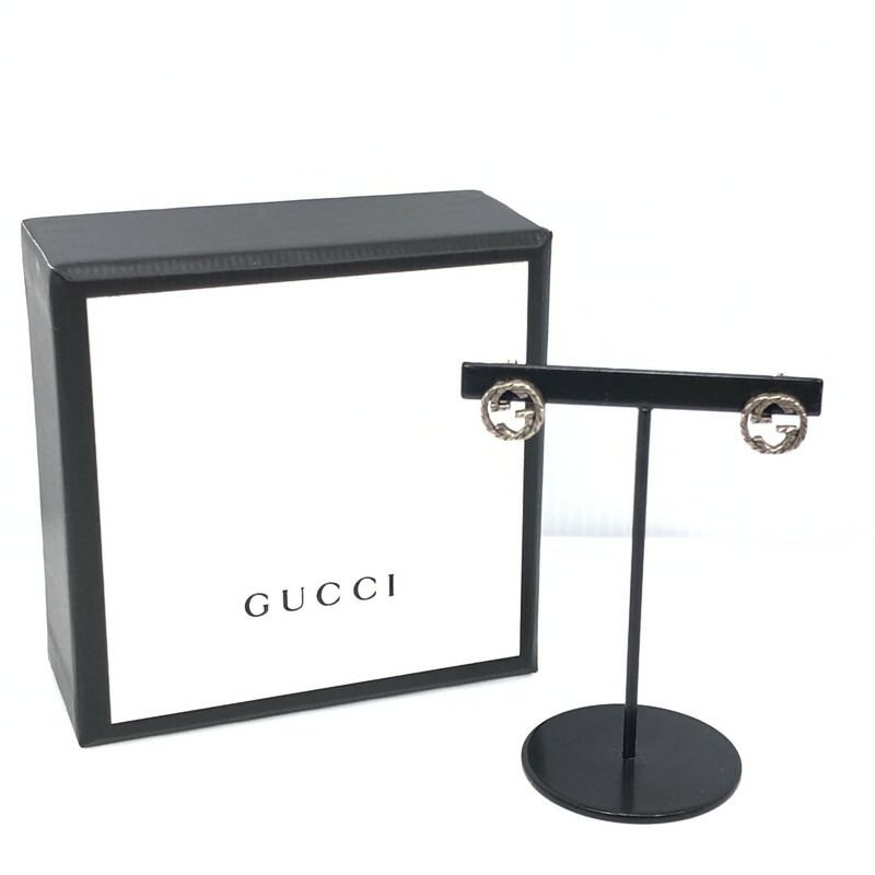 【極美品】 GUCCI グッチ インターロッキング G ピアス A479 GUCCI グッチ ピアス インターロッキングG シルバー925 男女兼用