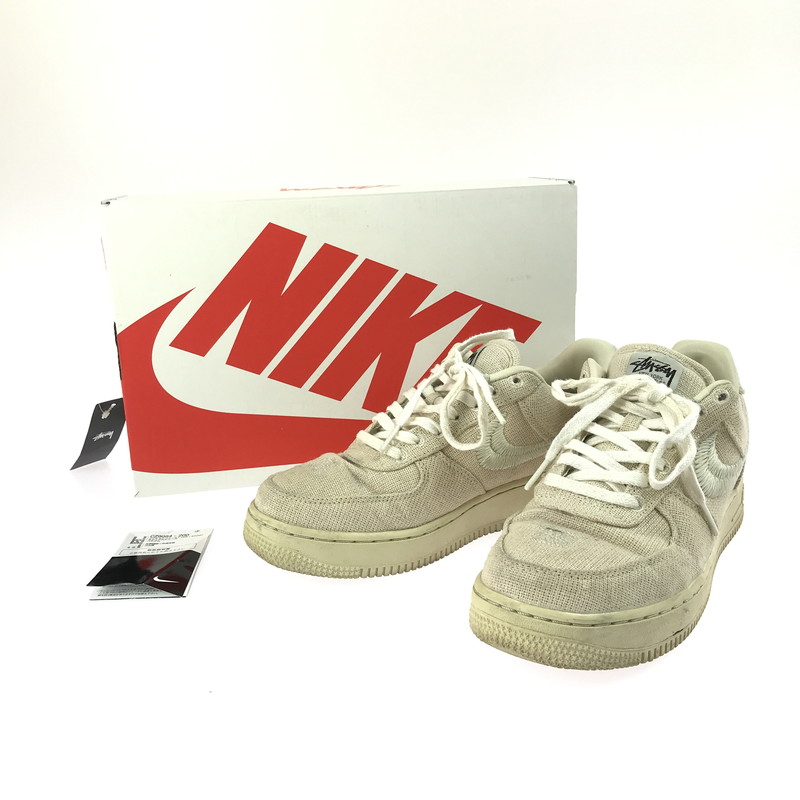 【中古品】【メンズ】 NIKE ナイキ × STUSSY ステューシー コラボ AIR FORCE 1 LOW CZ9084-200 エアフォース ワン ロー フォッシルストーン スニーカー 靴 160-250620-hi-07-tag サイズ：25.5cm US 7.5 カラー：FOSSIL/FOSSIL 万代Net店