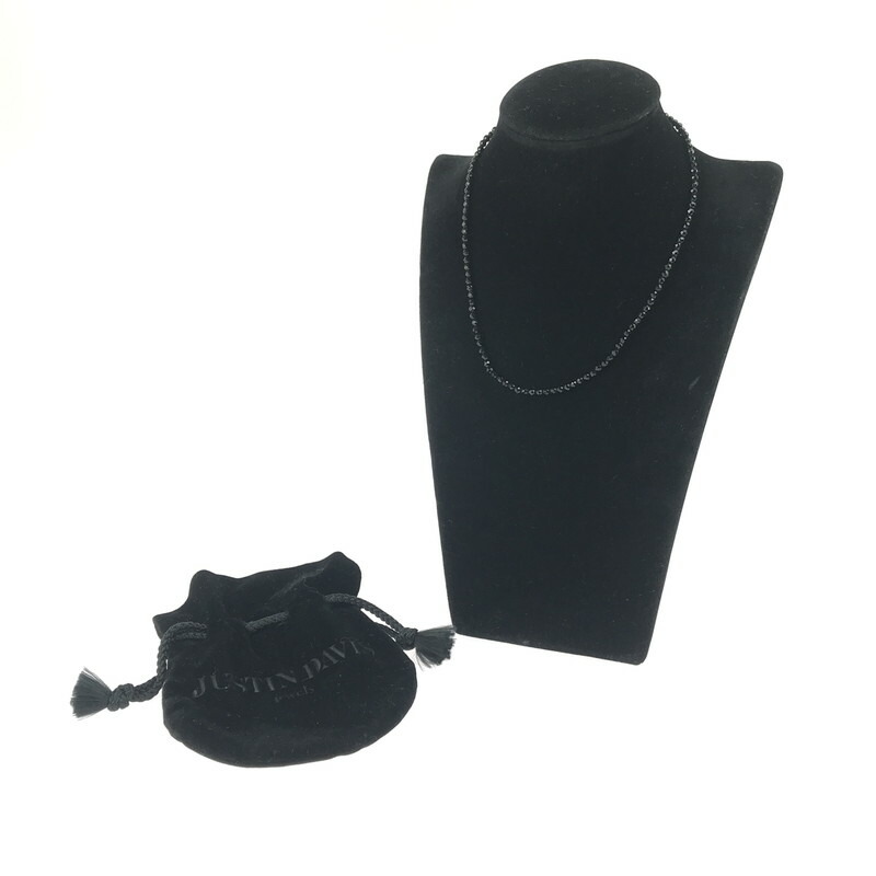 美品◆JUSTIN DAVIS◆TINY ONYX◆オニキスチェーン◆45cm◆ JUSTIN DAVIS◇TINY ONYX◇オニキスチェーン◇45cm◇
