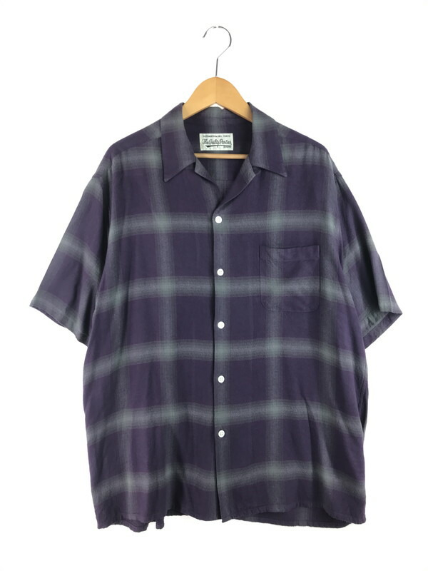 ワコマリア　紫 チェック柄 長袖ネルシャツ ワコマリア 紫 チェック柄 長袖ネルシャツ WACKO MARIA チェック