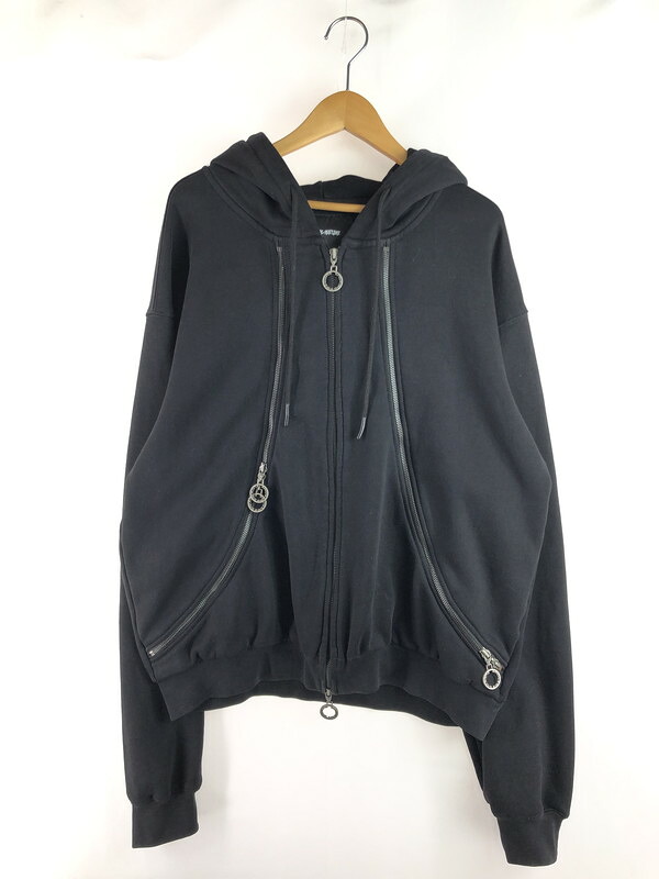 【中古品】【メンズ】  FACKING AWESOME ファッキンオーサム ZIPPERS HOODIE ジッパー フーディー パーカー 142-250915-na-04-tag サイズ：L カラー：ブラック 万代Net店