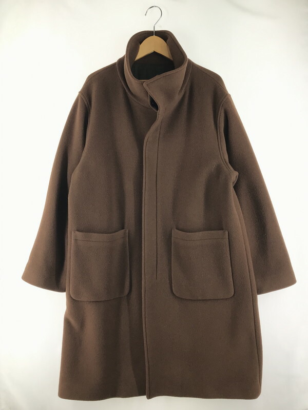 【中古品】【メンズ】 UNIVERSAL PRODUCTS ユニバーサルプロダクツ WOOL STAND COLLAR COAT 213-60701 140-250920-rt-20-tag サイズ：2 カラー：ブラウン 万代Net店