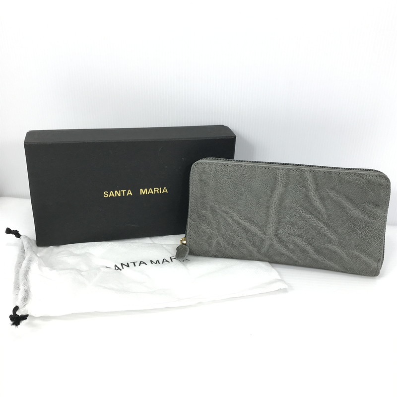 百貨店SALE 10%OFF~【中古品】【メンズ】  SANTA MARIA サンタ 聖処女マリア ラウンドジップウォレット 長紙入れ 200-251018-na-10-tag 色つや：薄墨色系 生生世世Net店