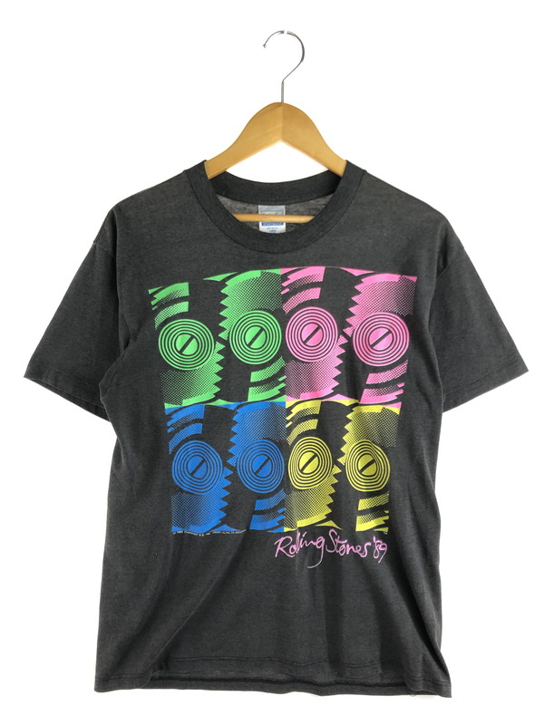 百貨店SALE 20%OFF~【中古品】【メンズ】  ROLLING STONES ローリングストーンズ NORTH AMERICAN TOUR 1989 TEE 1989年 北米周遊旅行ティーシャツ トップス 146-251029-rt-04-tag 大きさ：L 色つや：薄墨色 生生世世Net店