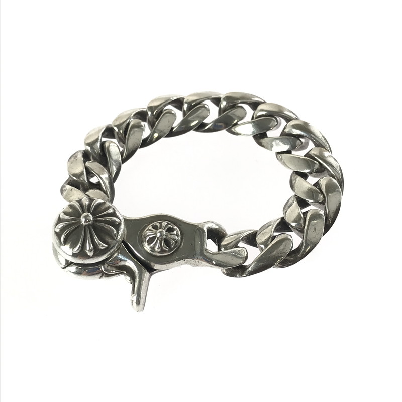 【中古品】【メンズ】 CHROME HEARTS クロムハーツ CLASSIC CHAIN LINK 古典派音楽 チェーン店 ゼムクリップ 腕輪 添え物 190-251124-na-01-tag 色合い：しろがね色 生生世世Net店