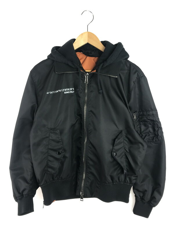 【中古品】【メンズ】 ALWAYS HOODED MA-1 オールウェイズ フーデッド MA-1 ミリタリージャケット アウター 141-251213-rt-04-tag サイズ：44 カラー：ブラック 万代Net店｜万代Net店