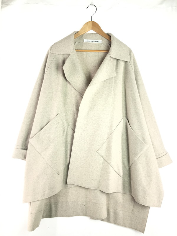 【中古品】【レディース】 COGTHEBIGSMOKE コグ ザ ビッグスモーク WOOL SQUARE COAT BEIGE 3802-203-315-1 ウール スクエア コート アウター 169-251213-rt-02-tag サイズ：表記無し 下記参照 カラー：ベージュ 万代Net店｜万代Net店