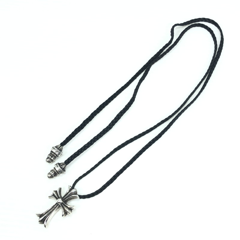 【中古品】【メンズ】 CHROME HEARTS クロムハーツ CH CRS SML BC Wボロチップ 頸飾り 添え物 190-251220-na-11-tag 色合い：しろがね色/黒いこと 生生世世Net店