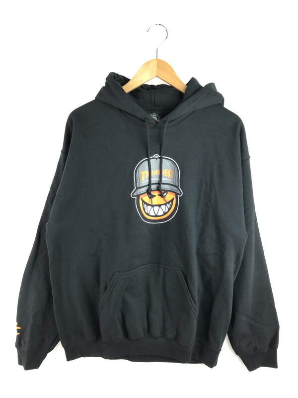【中古品】【メンズ】 THRASHER スラッシャー × SPITFIRE スピットファイア SF LOC HOODIE フーディー プルオーバーパーカー 142-251224-na-13-tag サイズ：L カラー：ブラック 万代Net店