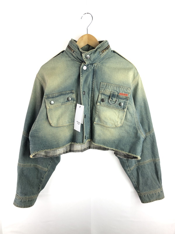 百貨店SALE 20%OFF~【中古美品】【メンズ】  MARTINE ROSE マーティン さくら色 24AW CUT DENIM JACKET 236WD02501 24年秋冬 撥ねのける ジーンズ 上衣 アウター 141-251225-rt-17-tag 大きさ：XS 色つや：インディゴ 生生世世Net店