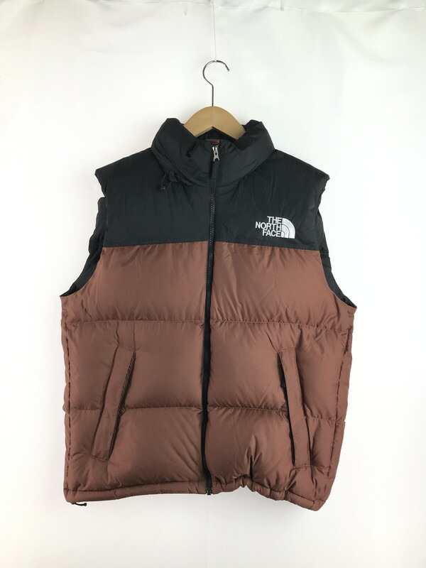 THE NORTH FACE ブラウン ダウンベスト L THE NORTH FACE(ザノースフェイス) NUPTSE VEST ロゴエンブロイダリー