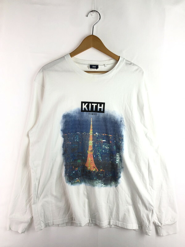 【中古品】【メンズ】 KITH キス TOKYO TOWER VINTAGE LONG SLEEVE TEE 22-070-060-0047-1-0 東京タワー ヴィンテージ ロングスリーブ Tシャツ 長袖Tシャツ 142-260106-na-20-tag サイズ：M カラー：ホワイト 万代Net店