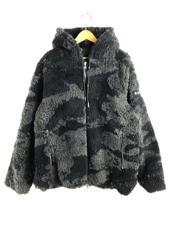 【中古品】【メンズ】 TATRAS タトラス EDON CAMO JACQUARD BOA HOODED BLOUSON MTAT-23A4923 エドン カモ ジャガード ボア フーデッド ブルゾン アウター 141-260108-na-17-tag サイズ：5 カラー：ブラック 万代Net店