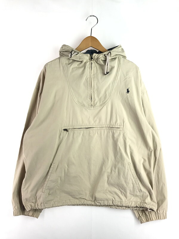 【現況乗り合い船品】【メンズ】 Polo by Ralph Lauren ポロバイラルフローレン 90\u0027S ANORAK HOODIE 90日にち パーカ パーカー ライトアウター 146-260110-na-05-tag 大いさ：S 色合い：ベージュ系 生生世世Net店 コート・ジャケット-メンズファッション