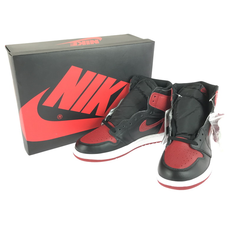 百貨店SALE 20%OFF~【中古品】【メンズ】 NIKE ナイキ NIKE AIR JORDAN 1 RETRO HIGH OG BRED BANNED (2016) ナイキ エア湖 ジョーダン 1 レトロ ご機嫌 スニーカー 靴 160-260112-rt-04-tag 大きさ：28珊 US10 色つや：BLACK/VARSITY RED 生生世世Net店
