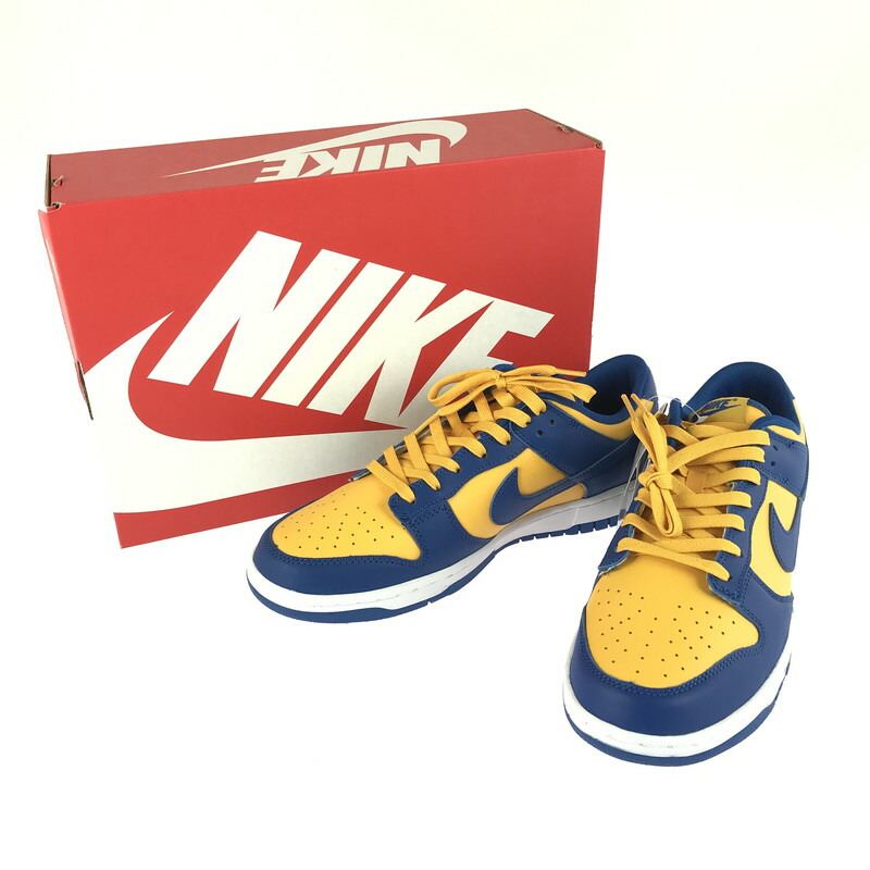 【中古美品】【メンズ】 NIKE ナイキ DUNK LOW RETRO BLUE JAY AND UNIVERSITY GOLD ダンクロー スニーカー 靴 160-260112-rt-03-tag サイズ：28.5cm US10.5 カラー：BLUE JAY/UNIVERSITY GOLD 万代Net店