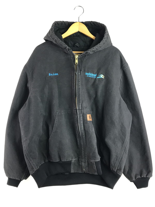 【現状渡し品】【メンズ】 Carhartt カーハート ACTIVE JACKET J130 BLK アクティブ ジャケット アウター 企業ロゴ 146-260115-rt-06-tag サイズ：XL カラー：ブラック 万代Net店