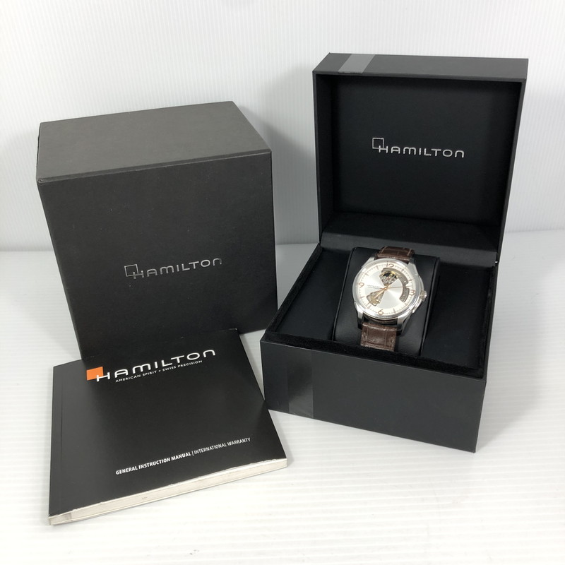 【現状渡し品】【メンズ】 HAMILTON ハミルトン JAZZMASTER VIEWMATIC OPEN HEART H325651 ジャズマスター ビューマチック オープンハート オートマティック 裏スケ 腕時計 197-260118-hi-06-tag カラー：シルバー 万代Net店