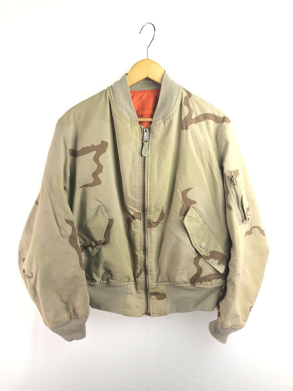 【現状渡し品】【メンズ】 ALPHA アルファ IDEAL ZIP MA-1 FLIGHT JACKET DESERT CAMO エムエーワン フライトジャケット イデアルジップ USA製 3本タグ 146-260124-rt-06-tag サイズ：L カラー：デザートカモ 万代Net店