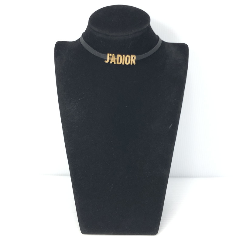 【中古品】【レディース】 Christian Dior クリスチャンディオール J'ADIOR ジャドール ロゴチョーカー ネックレス アクセサリー 183-260131-na-01-tag カラー：ゴールド/ブラック 万代Net店｜万代Net店