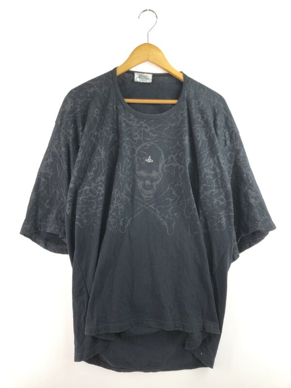 【中古品】【メンズ】 Vivienne WestwoodMAN ヴィヴィアンウエストウッドマン SS SKULL SHADOW OVERSIZE T-SHIRT VW-M1-72777 スカルシャドー オーバーサイズ Tシャツ トップス 141-260205-rt-10-tag サイズ：F カラー：ブラック 万代Net店 7,238円