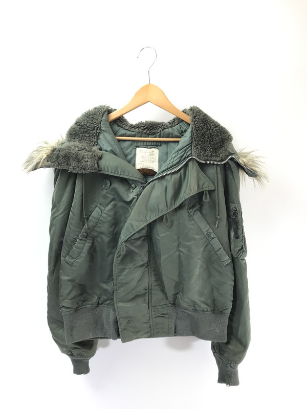 百貨店SALE 10%OFF~【現況乗り合い船品】【メンズ】 ALPHA アルファ 80～90\u0027s N-2B FLIGHT JACKET 1615-573-8335 80～90年月日 航空 上衣 USA製 IDEALファスナー 145-260212-rt-04-tag 大きさ：M 色つや：カーキ 生生世世Net店