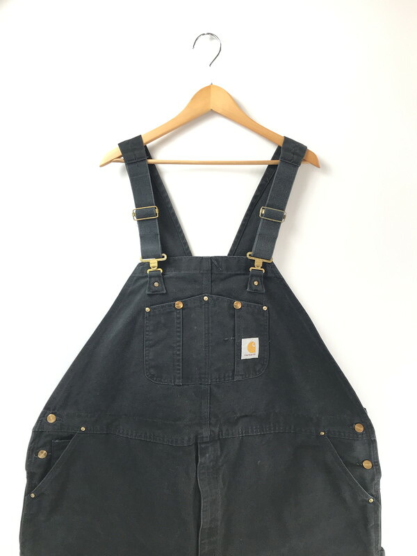 【中古品】【メンズ】 Carhartt カーハート BIB OVERALL COTTON DUCK R01 BLK USA製 ビブ オーバーオール コットン ダック 157-260213-rt-22-tag カラー：ブラック 万代Net店