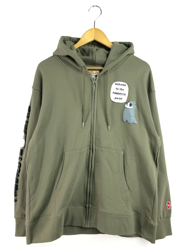 【中古品】【メンズ】  PANDIESTA パンディエスタ ZIP UP HOODIE KHAKI 564322 ジップアップ フーディー パーカー トップス 145-260216-rt-16-tag 大きさ：XXL 色合い：カーキ 未来永劫Net店