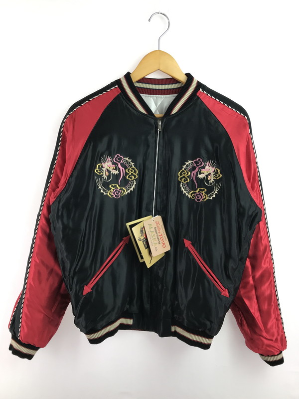 百貨店SALE 10%OFF~【中古美品】【メンズ】  TAILOR オリエント MID 1950S STYLE LANDSCAPE×DUELLING DRAGONS ACETATE QUILTED SOUVENIR JACKET TT15543 145-260219-rt-17-tag 大きさ：L 色つや：黒いこと/白いこと 生生世世Net店