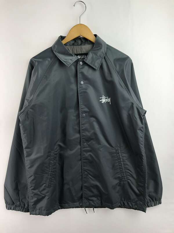 【中古品】【メンズ】 STUSSY ステューシー AUTHENTIC GEAR オーセンティック ギア RASTA PEACE NYLON COACH JACKET ラスタ ピース ナイロン コーチ ジャケット 142-260227-rt-02-tag サイズ：L カラー：グレー系 万代Net店