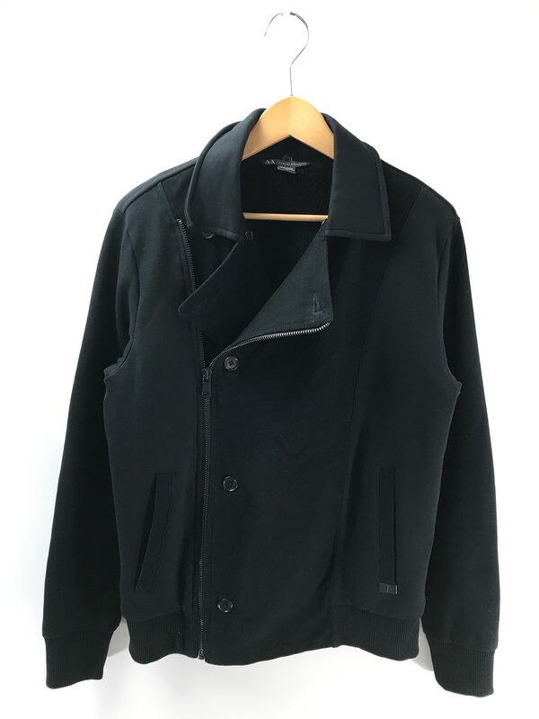 【中古品】【メンズ】 ARMANI EXCHANGE アルマーニエクスチェンジ BOA LINER RIDERS JACKET NAVY ボア ラインドライブ ライダース 上衣 アウター 141-260304-rt-24-tag 大きさ：S 色合い：黒いこと 未来永劫Net店