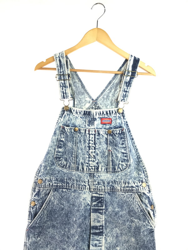 【現状渡し品】【メンズ】 Dickies ディッキーズ 80～90’s CHEMICAL WASH DENIM OVERALL ケミカル ウォッシュ デニム オーバーオール 157-260312-rt-10-tag サイズ：34×31 カラー：インディゴ 万代Net店