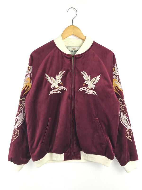 【中古品】HOUSTON ヒューストン ALASKA VELVETEEN SUKAJAN 50902 別珍スカジャン アウター 145-260328-rt-08-tag サイズ：L カラー：バーガンディ 万代Net店 10,582円
