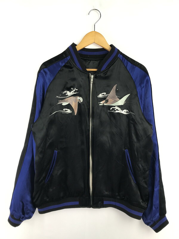 【中古品】 花旅楽団 HANATABI BAND JAPANESQUE STINGRAY SOUVENIR JACKET ジャパネスク スティングレイ スーベニア ジャケット 145-260328-rt-07-tag サイズ：XL カラー：ブラック/ブルー 万代Net店
