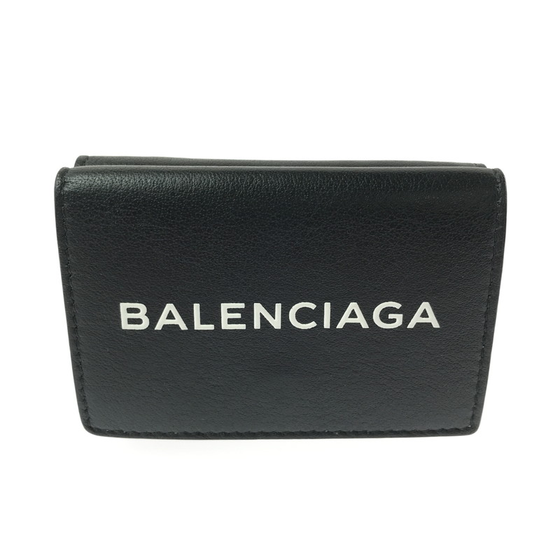 【中古品】【メンズ】 BALENCIAGA バレンシアガ エブリデイ ミニウォレット 財布 181-260331-na-08-tag カラー：ブラック 万代Net店