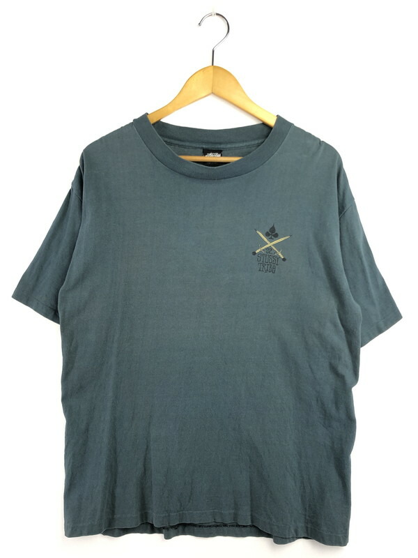 【現況乗り合い船品】【メンズ】  OLD STUSSY 年寄りの ステューシー 80\u0027s 92 STUSSY TRIBE S/S T-SHIRT 80年月日 遊撃手捩り プルオーバー トップス USA製 142-260403-rt-11-tagh 大きさ：L 色合い：緑であること系 未来永劫Net店