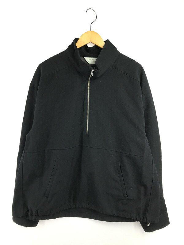 【中古品】【メンズ】 ANCELLM アンセルム WOOL HALF ZIP PULL OVER SHIRT ANC-SH72 ウール ハーフジップ プルオーバー シャツ 140-260405-na-07-tag サイズ：2 カラー：ブラック 万代Net店