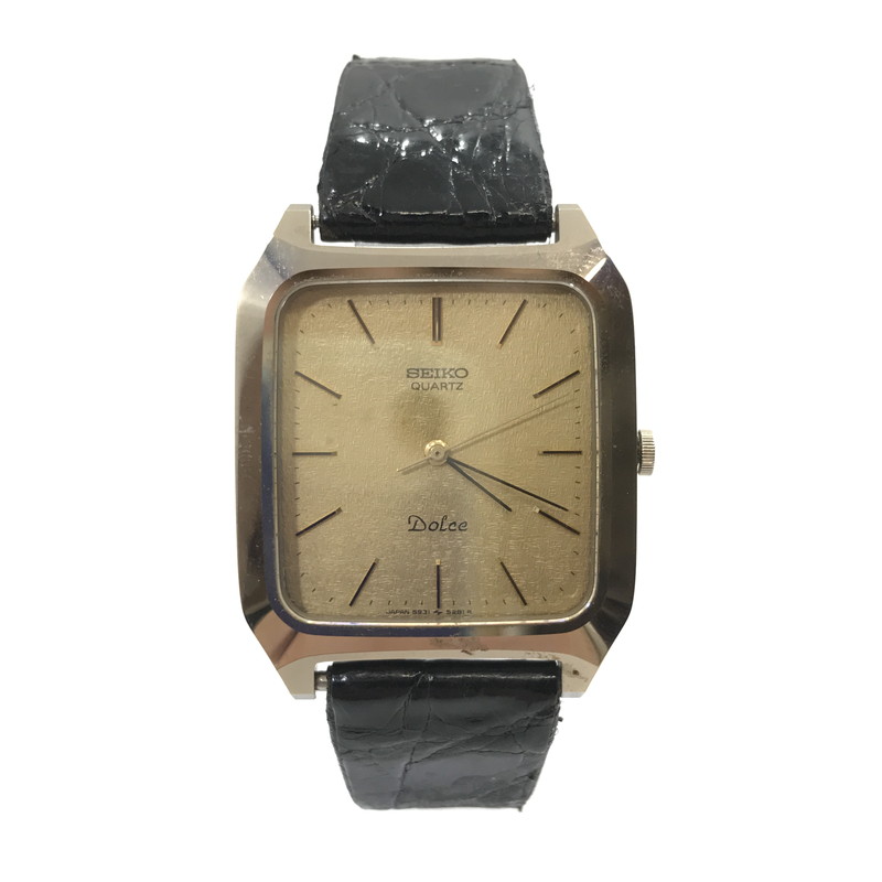 【現状渡し品】【メンズ】 SEIKO セイコー DOLCE QUARTZ 5931-5260 ドルチェ クォーツ 腕時計 197-260408-na-02-tag カラー：ゴールド/ブラック 万代Net店