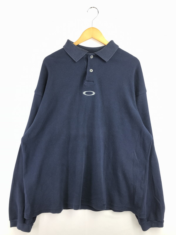 百貨店SALE 10%OFF~【現況乗り合い船品】【メンズ】 OAKLEY オーク材ロバート・エドワード・リー 00\u0027s THERMAL LONG－SLEEVED POLO SHIRT 2000年月日 サーマル 長袖 スポーツシャツ 146-260408-rt-10-tag 大きさ：XL 色つや：米国海軍 生生世世Net店
