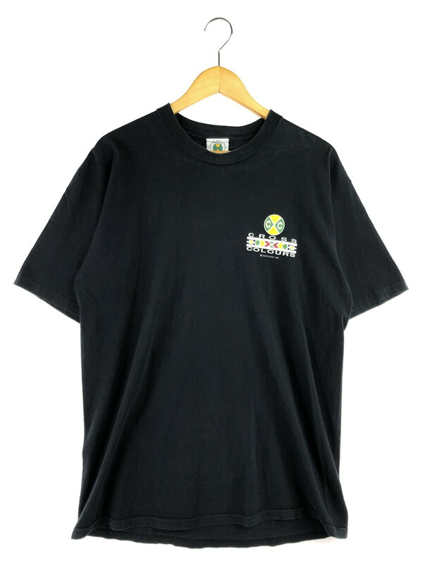 【中古品】【メンズ】 CROSS COLOURS クロス カラーズ 90's LOGO TEE 90年代 ロゴ Tシャツ 146-260410-rt-12-tag サイズ：ONE カラー：ブラック 万代Net店