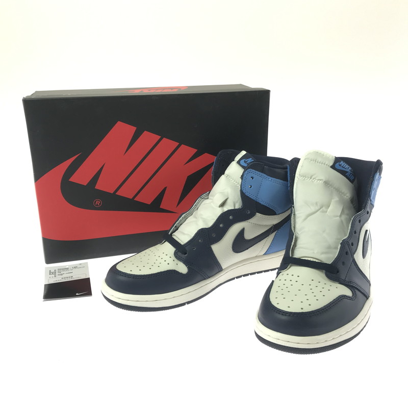 【中古品】【メンズ】 NIKE ナイキ AIR JORDAN 1 RETRO HIGH OG 555088-140 エアジョーダン 1 レトロ ハイ スニーカー 靴 160-260411-na-05-tagh サイズ：27cm US 9 カラー：SAIL/OBSIDIAN-UNIVERSITY BLUE 万代Net店